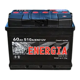 Акумулятор автомобільний ENERGIA 60Ah Ев (-/+) (510EN) (22386) - мініатюра 1