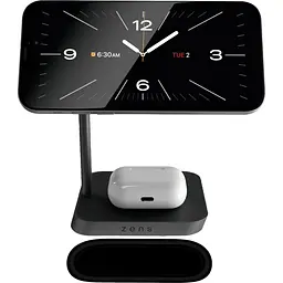 Бездротовий зарядний пристрій Zens Office Charger 2 Wireless Black (ZEDC26B/00) - мініатюра 2