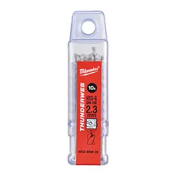 Свердло по металу THUNDERWEB HSS-G MILWAUKEE DIN338, діаметр 2,3х53х27мм, (10шт), пластикова коробка