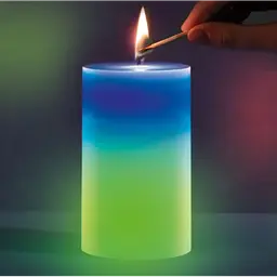 Свічка воскова з підсвічуванням синя 10 см Magic Candle 7 color