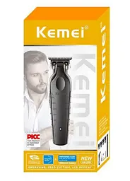 Машинка для стрижки Kemei KM-2299 USB 3 насадки Чорний (2390000001) - мініатюра 4