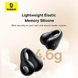 Бездротові навушники Baseus Bass 15 Clip, Open-Ear True Wireless Earphones, ENC, BT5.4, 40mAh, 400mAh, 8h, black - мініатюра 7