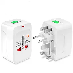 Універсальний мережний адаптер перехідник із штекерами EU UK US AU Universal Adaptor all-in-one UKC