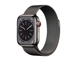 Смарт-годинник Apple Watch Series 8 GPS + Cellular 45mm Graphite S. Steel Case w. Milanese Loop Graphite (MNKW3/MNKX3)