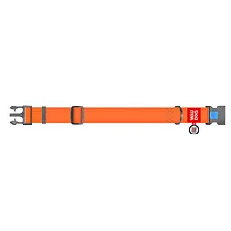 Нашийник для собак водостійкий Waudog Waterproof з QR паспортом, пластиковий фастекс, XXL, 46-70х4 см, помаранчевий - мініатюра 3