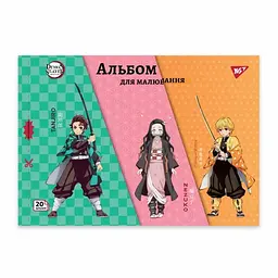 Альбом для малюв. на скобі 20/100 А4 з перфор. Demon Slayer №130586/Yes/