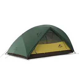 Намет надлегкий двомісний Star-River 2 Updated Naturehike (NH17T012-T, 210T) з футпринтом - темно‑зелений, Темно-зелений, Зелений - мініатюра 2