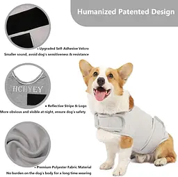 Заспокійливий жилет для собак WanTalk Dog Anxiety Jacket, Light Grey - мініатюра 4