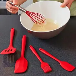 Набір кухонного приладдя kitchenWare 5 предметів, red - мініатюра 4