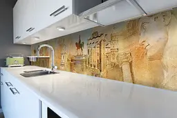 Кухонний фартух Рим для кухні наклейка ПВХ Колаж Античність Бежевий 60х250 см Happy Pocket Z180458 - мініатюра 2