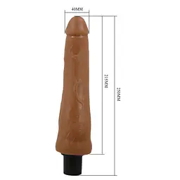 Вібратор Baile Sliding Skin Alfredo 9.8" 25 см коричневий - мініатюра 7