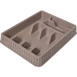 Лоток для столових приладів Stars Plast 37.7х30х5 см бежевий (94064/беж)