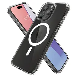 Чохол-накладка Spigen Ultra Hybrid MagFit для Apple iPhone 15 Pro White (ACS06715) - мініатюра 2
