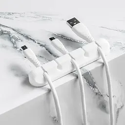 Органайзер для кабелів самоклеючий на 5 проводів ANbeauty White (AN0103424) - мініатюра 3