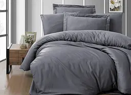 Турецька постільна білизна First Choice Cotton Satin Snazzy Quick Silver євро