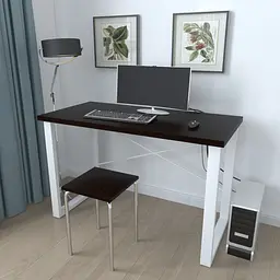 Письмовий стіл Ferrum-decor Драйв 750x1000x700 Білий метал ДСП Венге Магія 32 мм (FRD-105343)