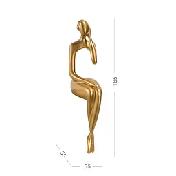 Декоративна статуетка MBM My Home Людина мислить золота (DH-ST-27 GOLD) - мініатюра 3