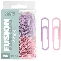 Скріпки Yes Fusion 28 мм 100 шт. (140227)