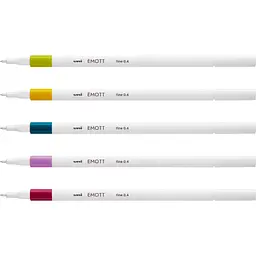 Набір лайнерів Uni Emott Fine Line Retro Color 0.4 мм 5 кольорів (PEM-SY/5C.08RC) - мініатюра 3