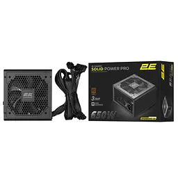 Блок живлення 2E GAMING Solid Power Pro ATX3.1 GEN5.0 (650W), >85%, 80+ Bronze, 120мм, 1xMB 24pin(20+4), 2xCPU 8pin(4+4), 3xMolex, 6xSATA, 4xPCIe 8pin(6+2), 1x12VHPWR, Semi Modular - мініатюра 5