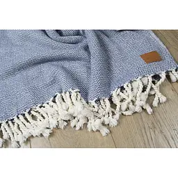 Плед-накидка Barine - Wool Basket indigo синій 120*175 - мініатюра 4