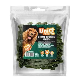 Ласощі для очищення зубів собак UniQ PETS DENTAL Зубні щітки (м'ята), 500 г - мініатюра 4