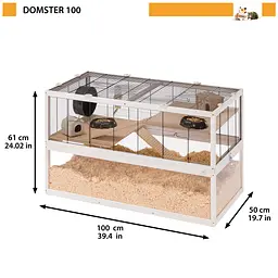 Клітка Ferplast Domster 100 для хом'яків і мишей, дерев'яна - мініатюра 2