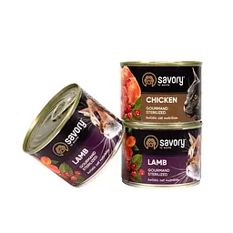 Набір Savory сухий корм для стерилізованих котів 2кг + консерви 3*200г - мініатюра 5