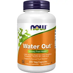 Сечогінний засіб трав'яний Water Out Now Foods баланс рідини 100 вегетаріанських капсул