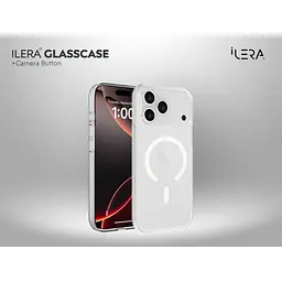 Чохол iLera GlassCase + Camera Button with MagSafe для Apple iPhone 17 Pro Max Transparent (ILGCLCa17PrMx) [150420] - мініатюра 7