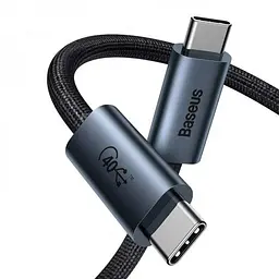Кабель Baseus Flash Series Full Featured Type-C to Type-C USB 4.0 100W 1m CASS010014 Black - мініатюра 4