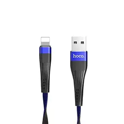 USB Cable Hoco U39 Slender Lightning Black/Blue 1.2m