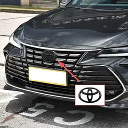 Емблема решітки, задня TOYOTA чорна 150х100 мм пластик (на скотчі) - мініатюра 4