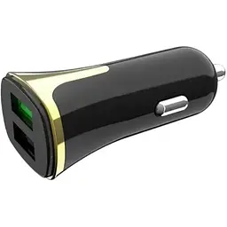 Автомобільний зарядний пристрій Hoco Z31 Qualcomm 3.0 (2USB/3.4 A) Black - мініатюра 2