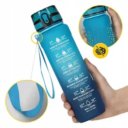 Пляшка для води спортивна 4FIZJO 1000 мл 4FJ0631 Sky Blue/Blue (P-5905973400763) - мініатюра 5