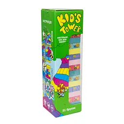 Розважальна гра "Kid's Tower" (укр.) Strateg 28х8,2х8,2 см igr0001420 - мініатюра 2