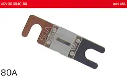 Запобіжник mini ANL 80А (1 шт.) ACV 30.3940-80 - мініатюра 2
