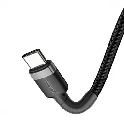 Кабель Baseus Cafule Type-C to Type-C PD 2.0 60W (2m) gray/black (CATKLF-HG1) - мініатюра 3
