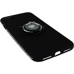 Чохол-накладка Shengo Soft-touch holder TPU Case iPhone 7 Black - мініатюра 3