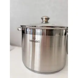 Каструля Vinnarc Classic Індукція нержавіюча з кришкою 13 л. 28х22 см (5313-VN) - мініатюра 2