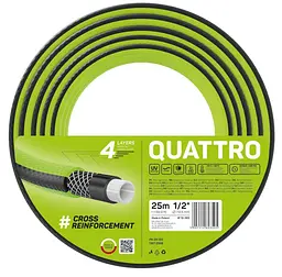 Шланг садовий QUATTRO 1/2' 25м 4 шари до 20бар -10…+50°C Cellfast sad0001918