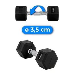 Гантель шестигранна Thunder 5 кг (HEXAGONAL-DUMBBELLS-5KG) - мініатюра 6