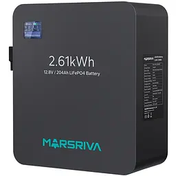 Акумуляторна батарея Marsriva LiFePO4, 12.8V/204Ah, 2.61kWh, настінне кріплення - мініатюра 3