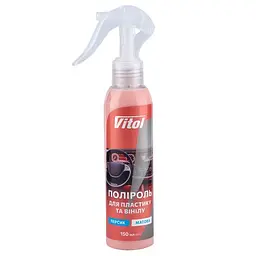 Поліроль для пластику та вінілу VITOL матова 150 мл Персик