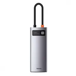 USB-Хаб Baseus USB-C Metal Gleam Series 5in1 Gray (CAHUB-CX0G) - мініатюра 7