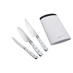 Набір ножів Bergner Naturally з підставкою білий зі сріблястим (BG-41051-WH) - мініатюра 2