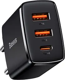 Зарядний пристрій Baseus Compact Quick Charger 2U+C 30W EU black (CCXJ-E01) - мініатюра 2