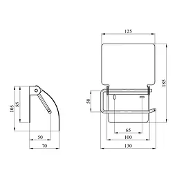 Тримач для туалетного паперу Kroner KRM Rizze - ACC302 (CV022903) - мініатюра 3