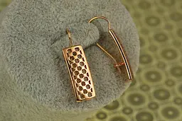 Сережки Xuping Jewelry Сповідь 2.7 см золотисті - мініатюра 2