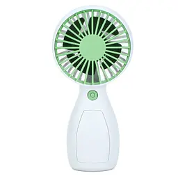 Портативний ручний вентилятор Bambi MK 5663-1Green 13 см, акумулятор, USB зарядне